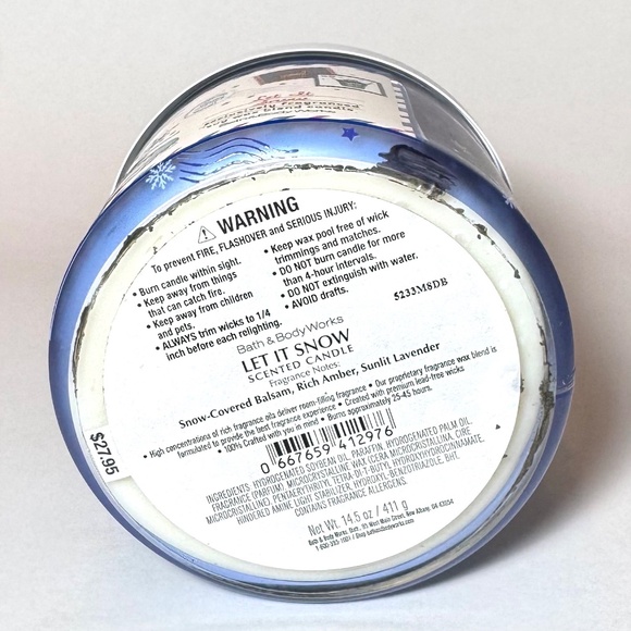 LET IT SNOW 3-Wick Candle - Picture 3 of 3